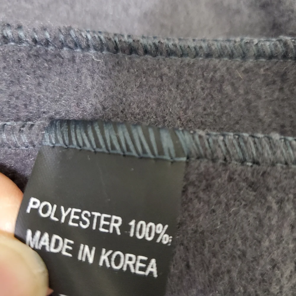 Gray Polyester Felt-like Scarf